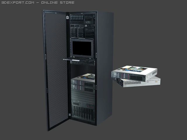 server 3D Model .c4d .max .obj .3ds .fbx .stl .blend 