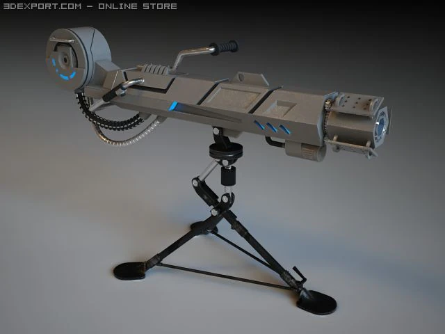 plasma canon 3D Model .c4d .max .obj .3ds .fbx .stl .blend 