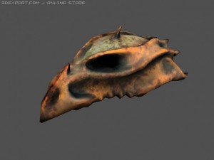 alien bird skull 3D Model