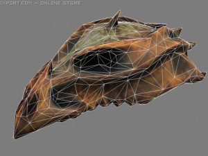 alien bird skull Model 3D