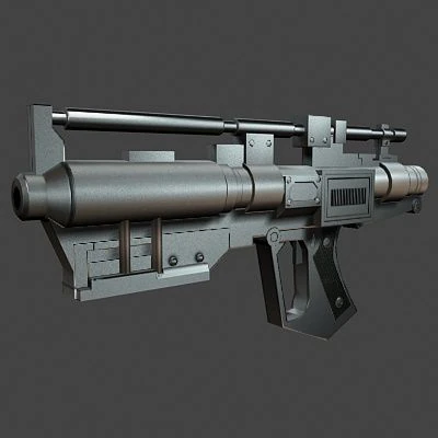 blaster 3D Model .c4d .max .obj .3ds .fbx .stl .blend 