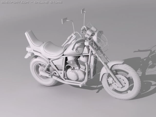 chopper 3D Model .c4d .max .obj .3ds .fbx .stl .blend 