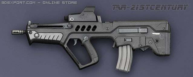 tavor tar21 3D Модель .c4d .max .obj .3ds .fbx .stl .blend 