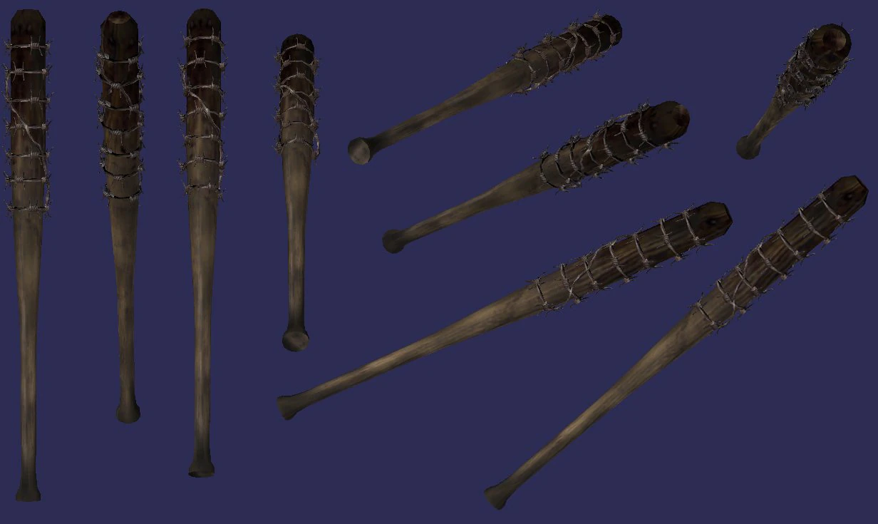 barbed bat 3D Model .c4d .max .obj .3ds .fbx .stl .blend 