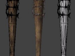 barbed bat 3D-Modell
