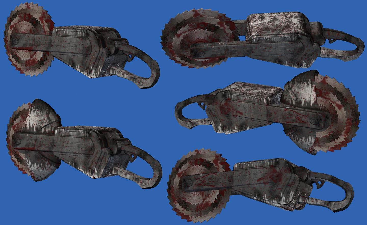 piranha war saw 3D Model .c4d .max .obj .3ds .fbx .stl .blend 