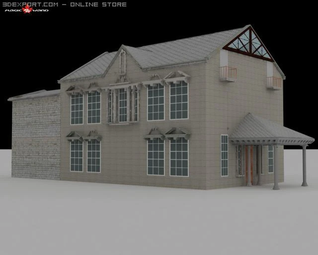 old house 3D Model .c4d .max .obj .3ds .fbx .stl .blend 