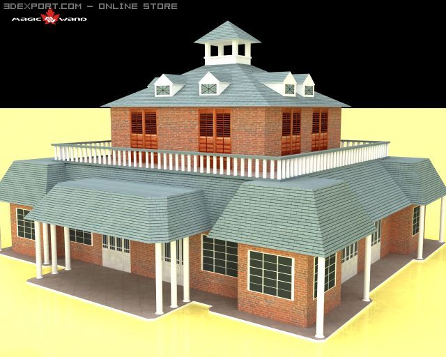 club house 3D Model .c4d .max .obj .3ds .fbx .stl .blend 