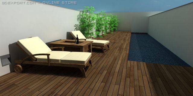 garden 3D Модель .c4d .max .obj .3ds .fbx .stl .blend 