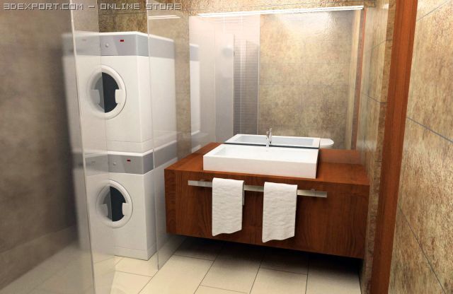 bathroom 3D Модель .c4d .max .obj .3ds .fbx .stl .blend 