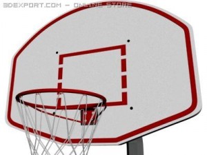 outdoor basketball hoop 3D Model