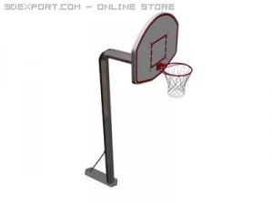 outdoor basketball hoop Modello 3D