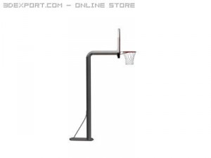 outdoor basketball hoop Modello 3D