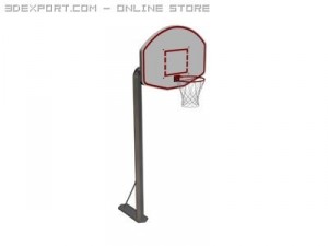 outdoor basketball hoop Modello 3D