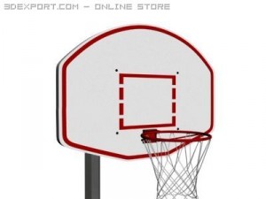 outdoor basketball hoop Modello 3D