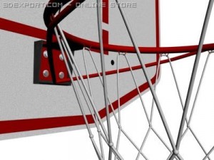 outdoor basketball hoop Modello 3D