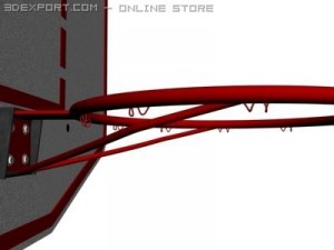 outdoor basketball hoop Modello 3D