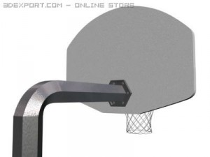 outdoor basketball hoop Modello 3D
