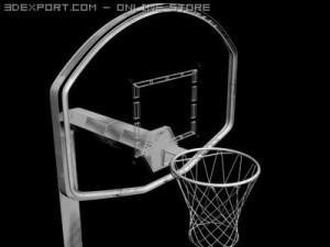 outdoor basketball hoop Modello 3D