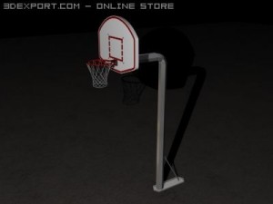 outdoor basketball hoop Modello 3D
