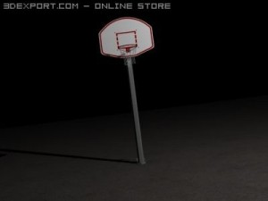 outdoor basketball hoop Modello 3D
