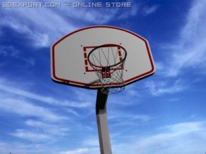 outdoor basketball hoop Modello 3D