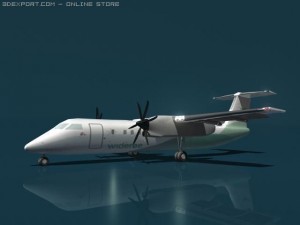 dash8 Modelo 3D