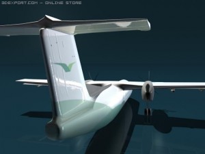 dash8 Modelo 3D