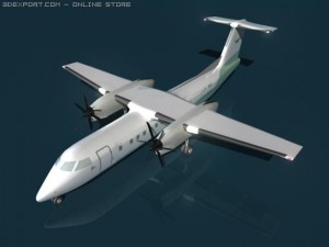 dash8 Modelo 3D
