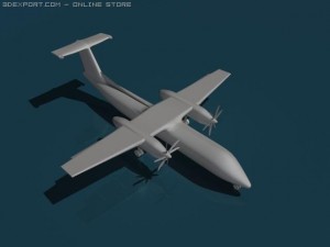 dash8 Modelo 3D