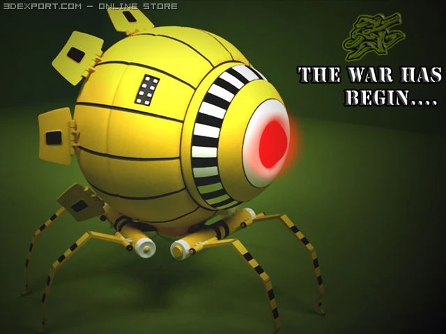 walking robot 3D Model .c4d .max .obj .3ds .fbx .stl .blend 