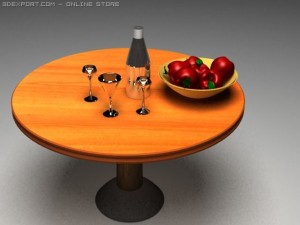 table rounded 3D Модель