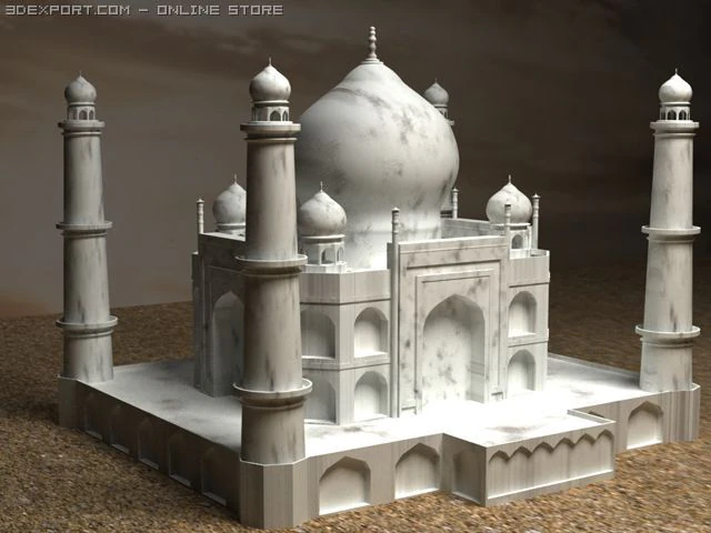 the taj mahal 3D Model .c4d .max .obj .3ds .fbx .stl .blend 