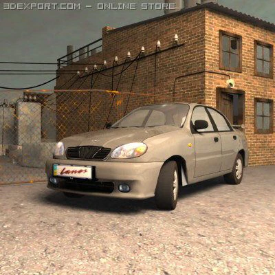 daewoo lanos 3D Model .c4d .max .obj .3ds .fbx .stl .blend 