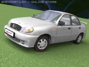 daewoo lanos 3Dモデル