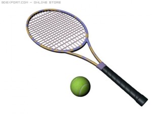 tennis racket  ball 3D Model