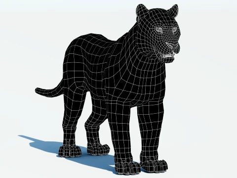 White Tiger 3D Model