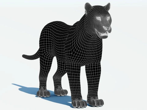 White Tiger 3D Model
