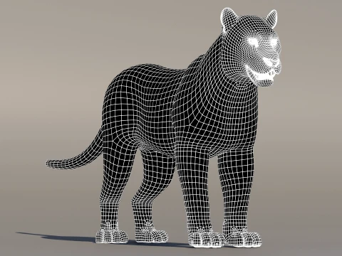 Siberian Tiger Fur 3D Model