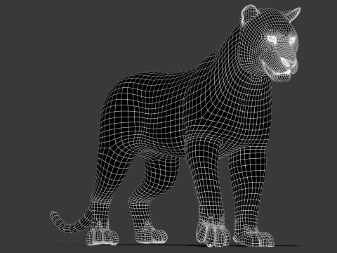 Rigged Siberian Tiger - Hair and Fur 3D Model