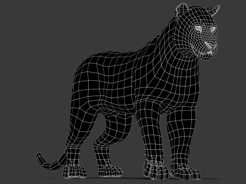 Rigged Siberian Tiger - Hair and Fur 3D Model