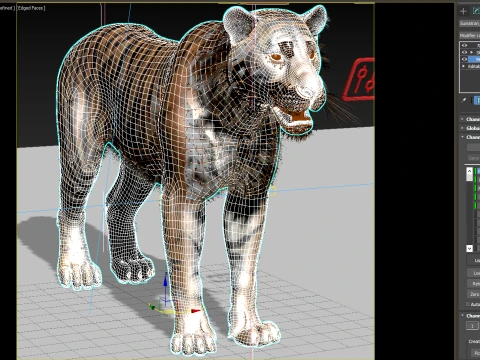 Sumatran Tiger - Hair and Fur 3D Model