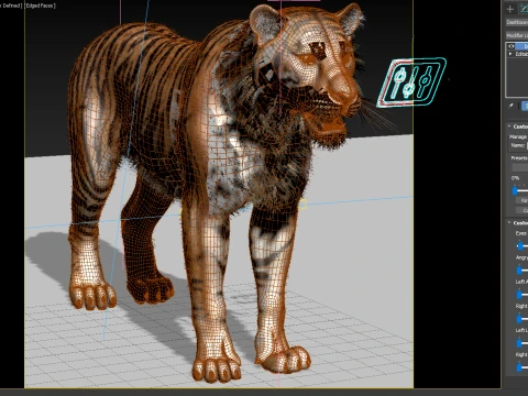 Sumatran Tiger - Hair and Fur 3D Model