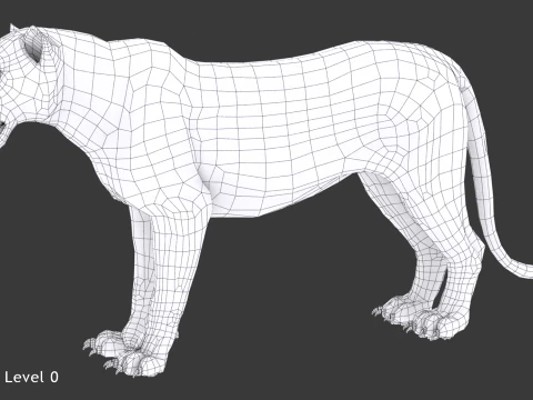 Sumatran Tiger - Hair and Fur 3D Model
