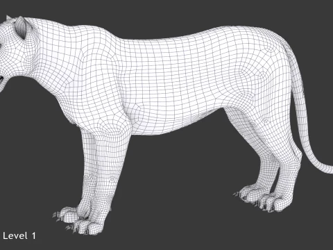 Sumatran Tiger - Hair and Fur 3D Model