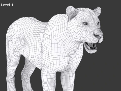 Sumatran Tiger - Hair and Fur 3D Model