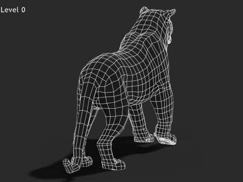 Animated Amur Tiger - Hair and Fur 3D Model