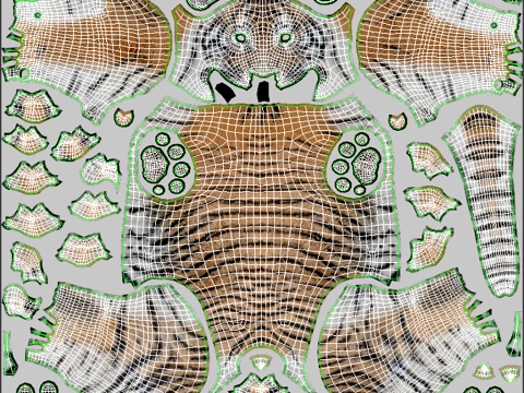 Tiger Cub - Hair and Fur 3D Model