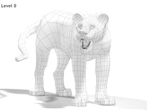 Rigged Lioness - Low-Poly 3D Model