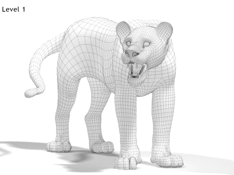 Rigged Lioness - Low-Poly 3D Model